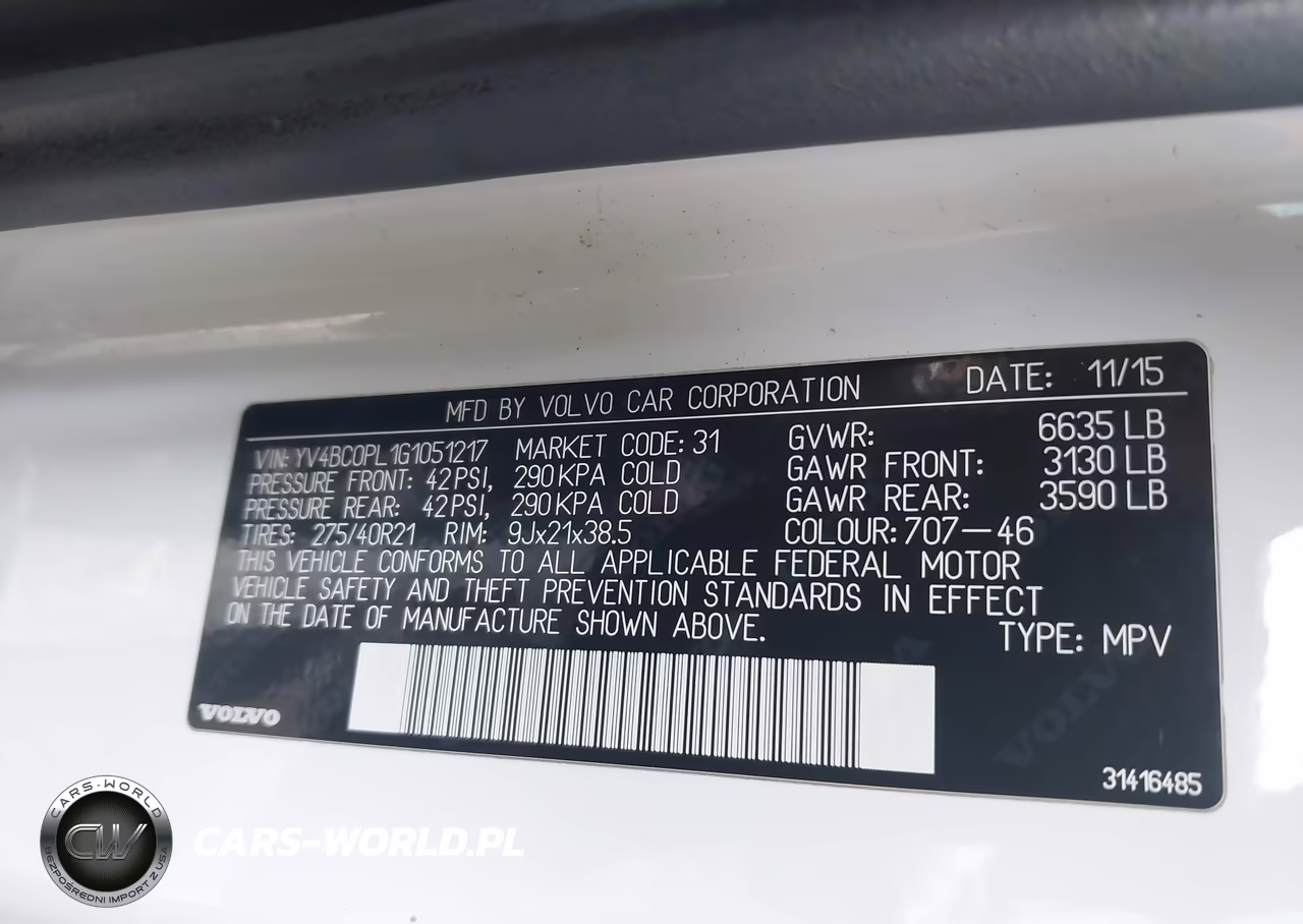 2016 Volvo Xc90 Hybrid T8 Inscription VIN:YV4BC0PL1G1051217 - 9