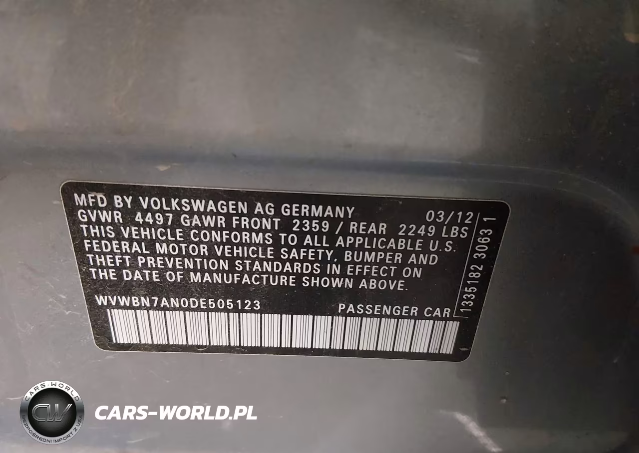 2013 Volkswagen Cc 2.0T Sport Plus VIN:WVWBN7AN0DE505123 - 9