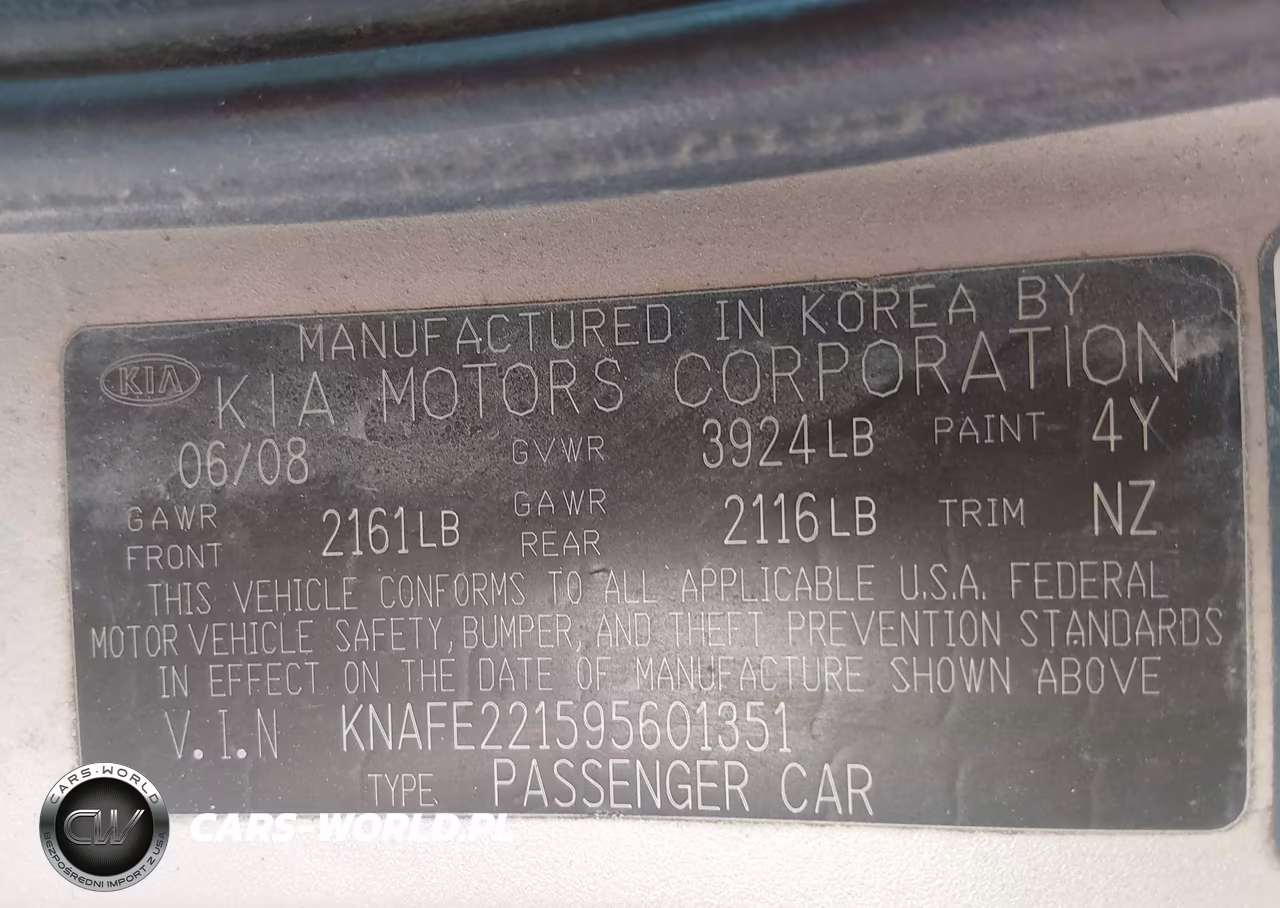 2009 Kia Spectra Ex VIN:KNAFE221595601351 - 9