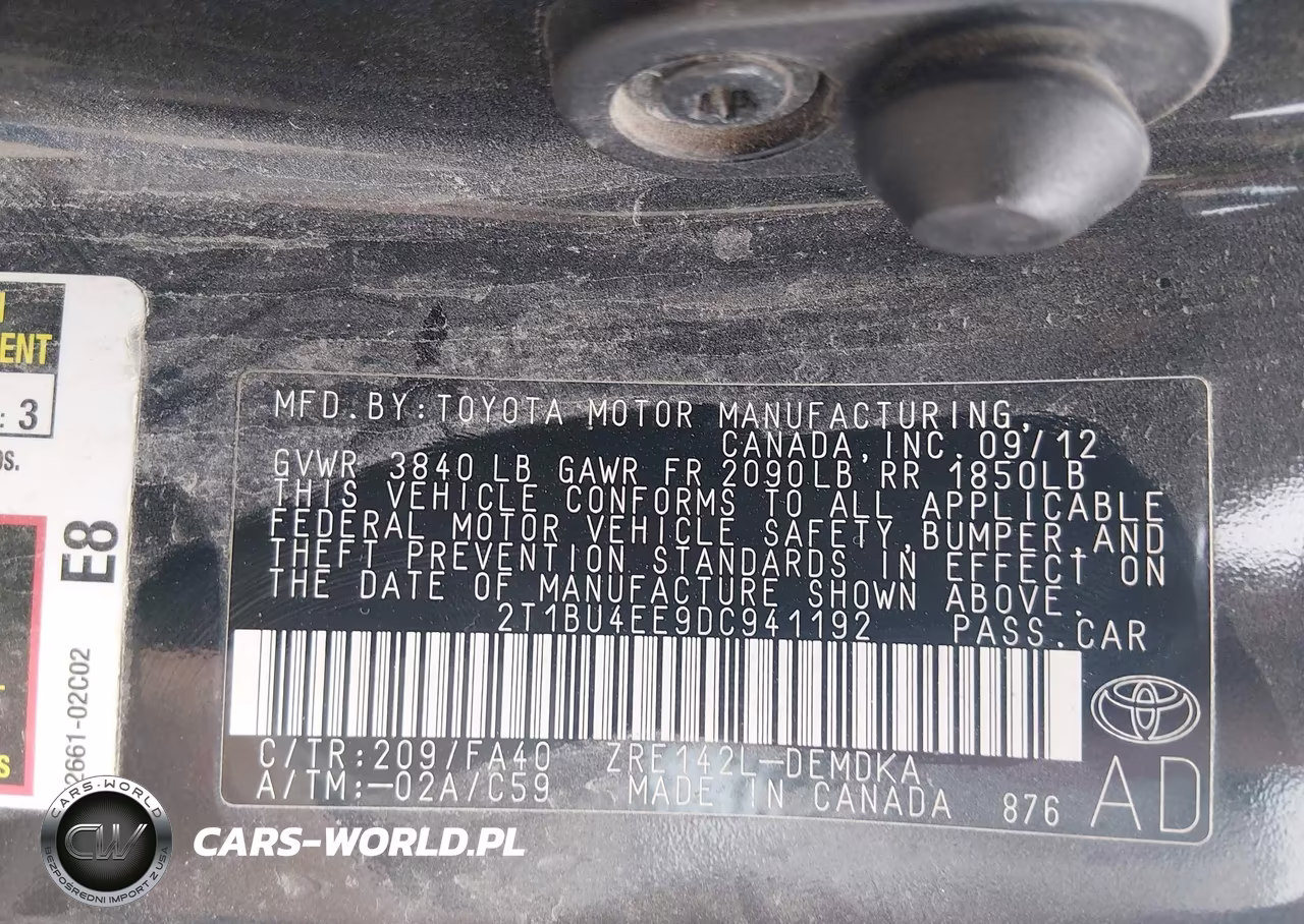 2013 Toyota Corolla L VIN:2T1BU4EE9DC941192 - 9