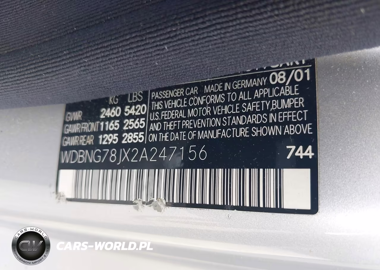 2002 Mercedes-Benz S 600 VIN:WDBNG78JX2A247156 - 9