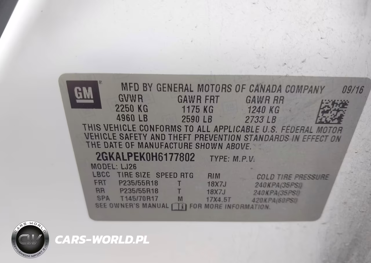 2017 GMC Terrain Slt VIN:2GKALPEK0H6177802 - 9