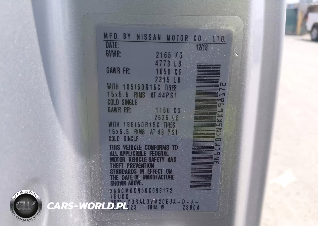 2019 Nissan Nv200 Sv VIN:3N6CM0KN5KK698172 - 9