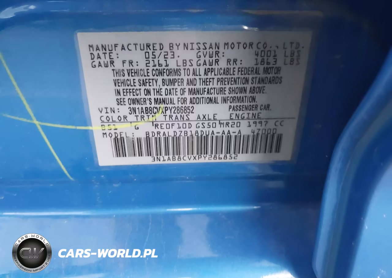 2023 Nissan Sentra Sv Xtronic Cvt VIN:3N1AB8CVXPY286852 - 9