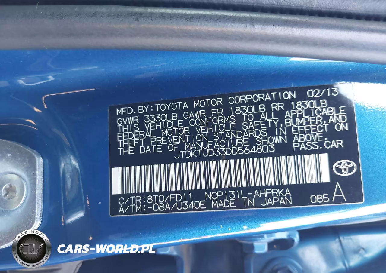 2013 Toyota Yaris Se VIN:JTDKTUD33DD564803 - 9