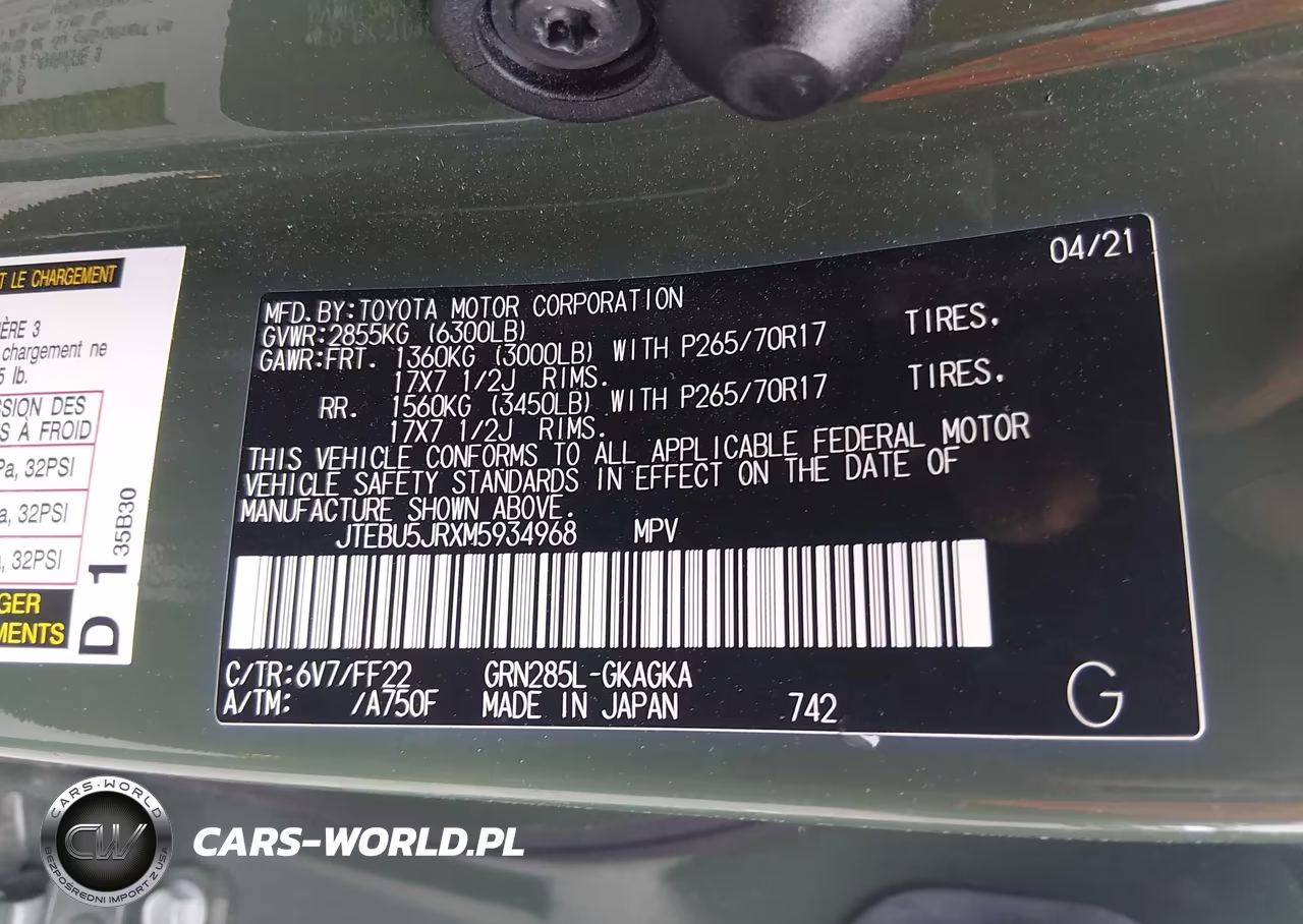 2021 Toyota 4Runner Trail Special Edition VIN:JTEBU5JRXM5934968 - 9