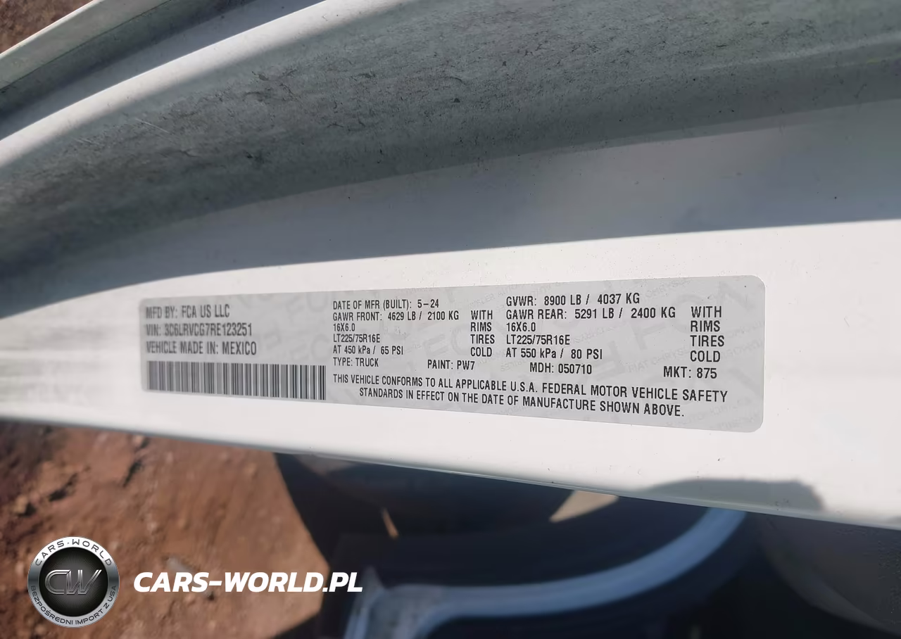 2024 Ram Promaster 2500 Slt High Roof 136 Wb VIN:3C6LRVCG7RE123251 - 9