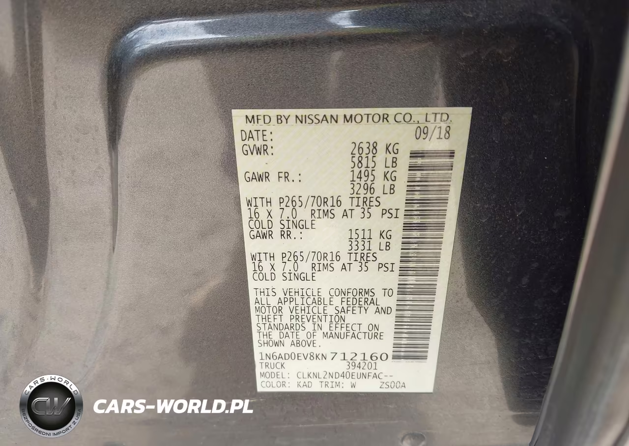 2019 Nissan Frontier Sv VIN:1N6AD0EV8KN712160 - 9