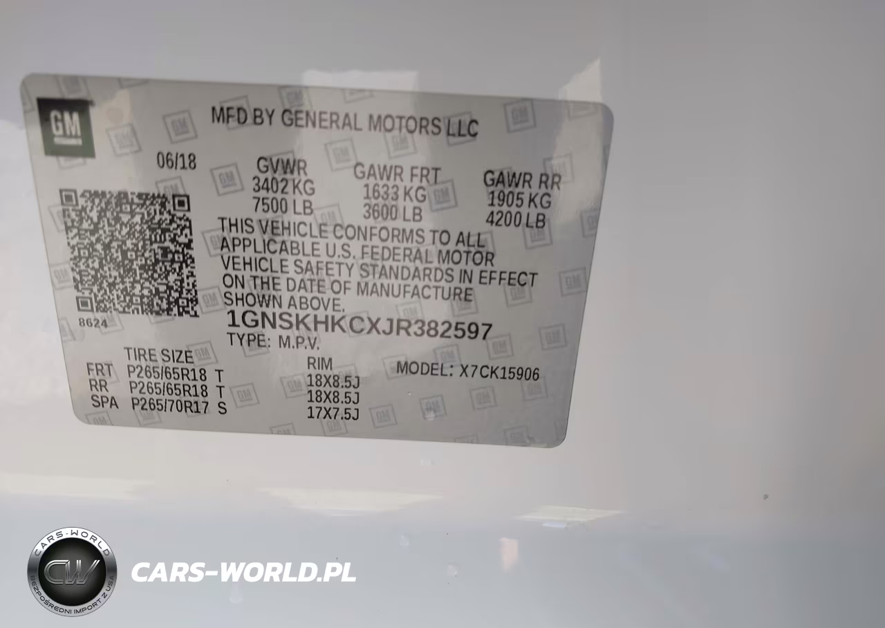 2018 Chevrolet Suburban Lt VIN:1GNSKHKCXJR382597 - 9