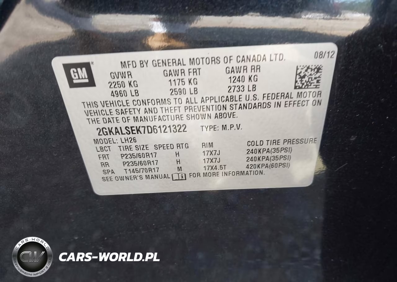 2013 GMC Terrain Sle-2 VIN:2GKALSEK7D6121322 - 9