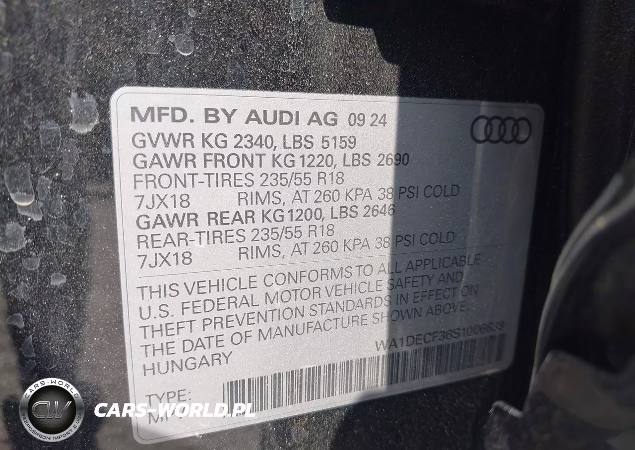 2025 Audi Q3 Premium 45 Tfsi S Line Quattro Tiptronic VIN:WA1DECF36S1006639 - 9