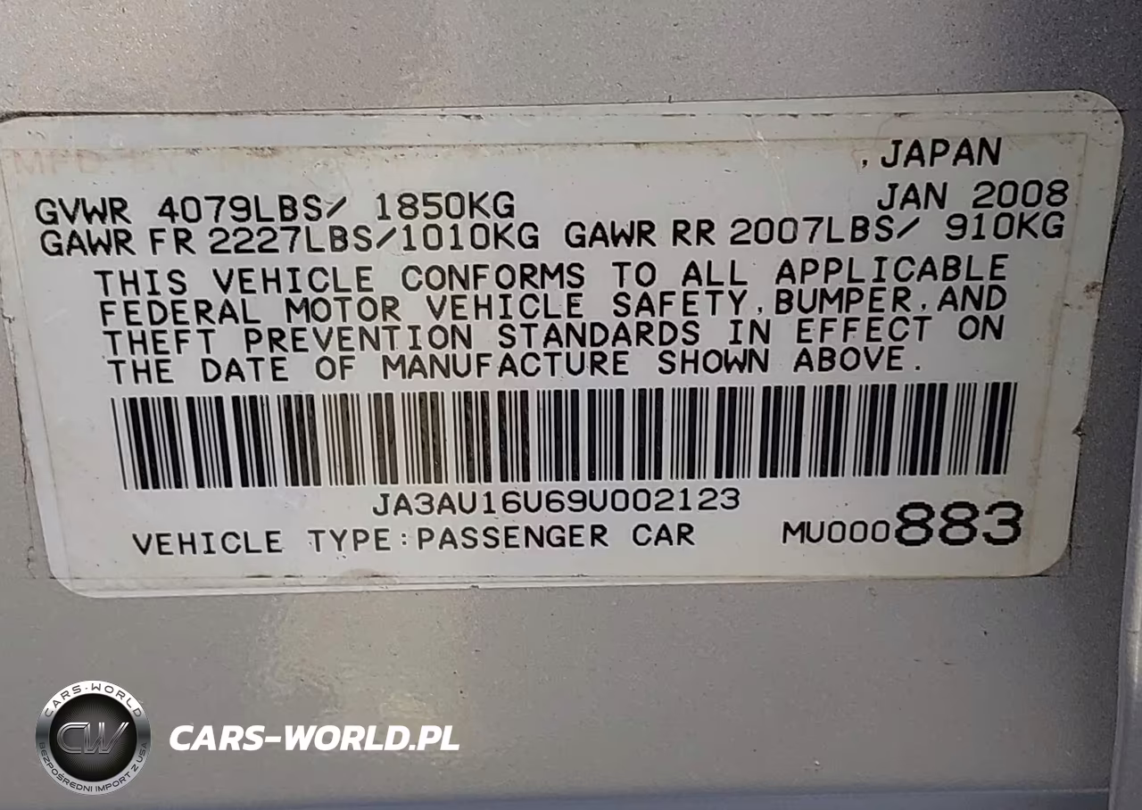 2009 Mitsubishi Lancer De VIN:JA3AU16U69U002123 - 9