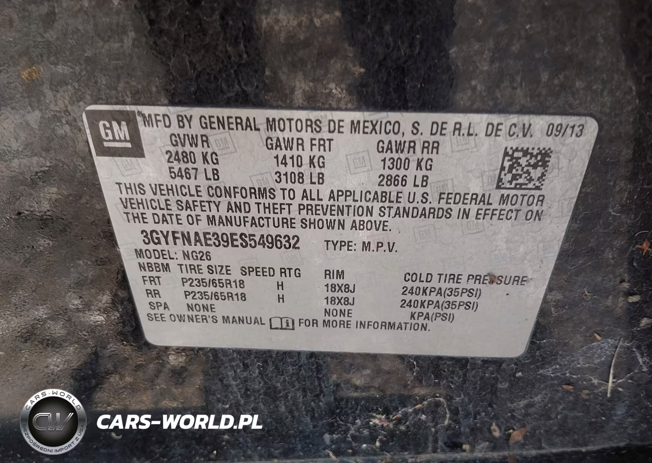 2014 Cadillac Srx Standard VIN:3GYFNAE39ES549632 - 9