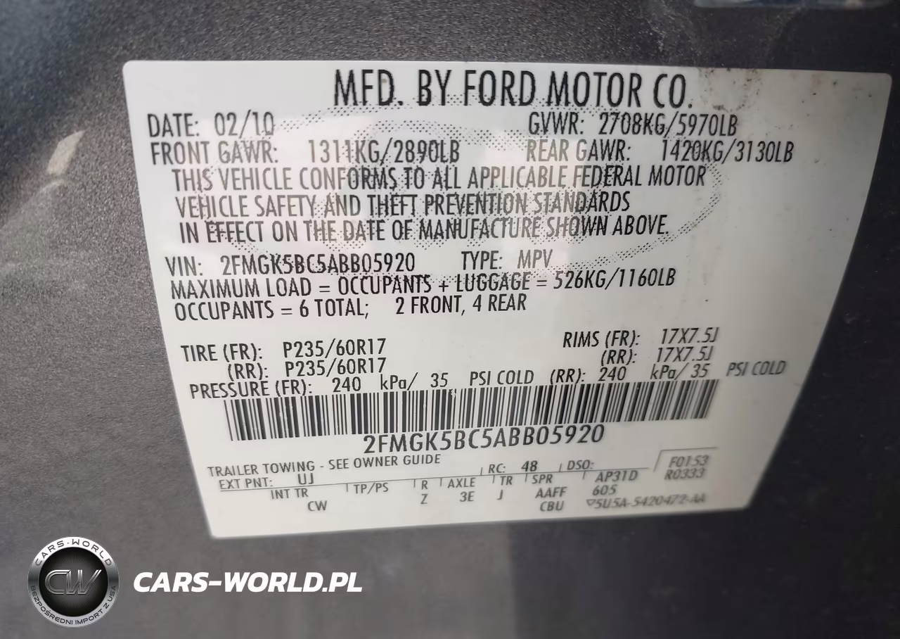 2010 Ford Flex Se VIN:2FMGK5BC5ABB05920 - 9