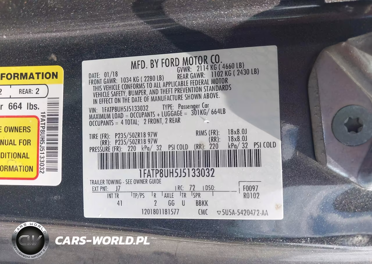 2018 Ford Mustang Ecoboost Premium VIN:1FATP8UH5J5133032 - 9