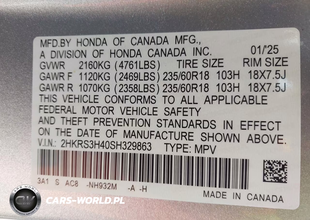 2025 Honda Cr-V Ex 2Wd VIN:2HKRS3H40SH329863 - 9