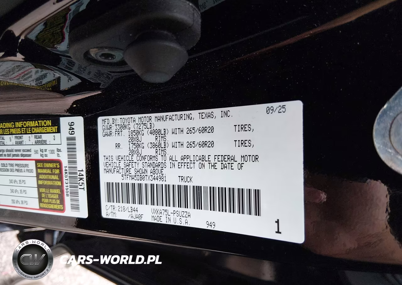2026 Toyota Tundra 1794 Edition Crewmax 5.5' Bed VIN:5TFMA5DB0TX344981 - 9