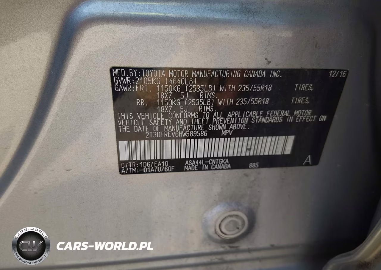 2017 Toyota Rav4 Platinum VIN:2T3DFREV6HW589586 - 9