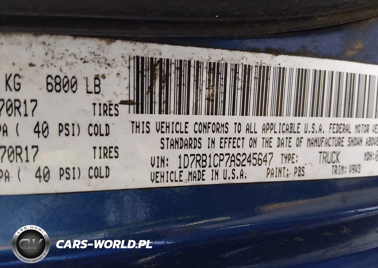 2010 Dodge Ram 1500 St VIN:1D7RB1CP7AS245647 - 9