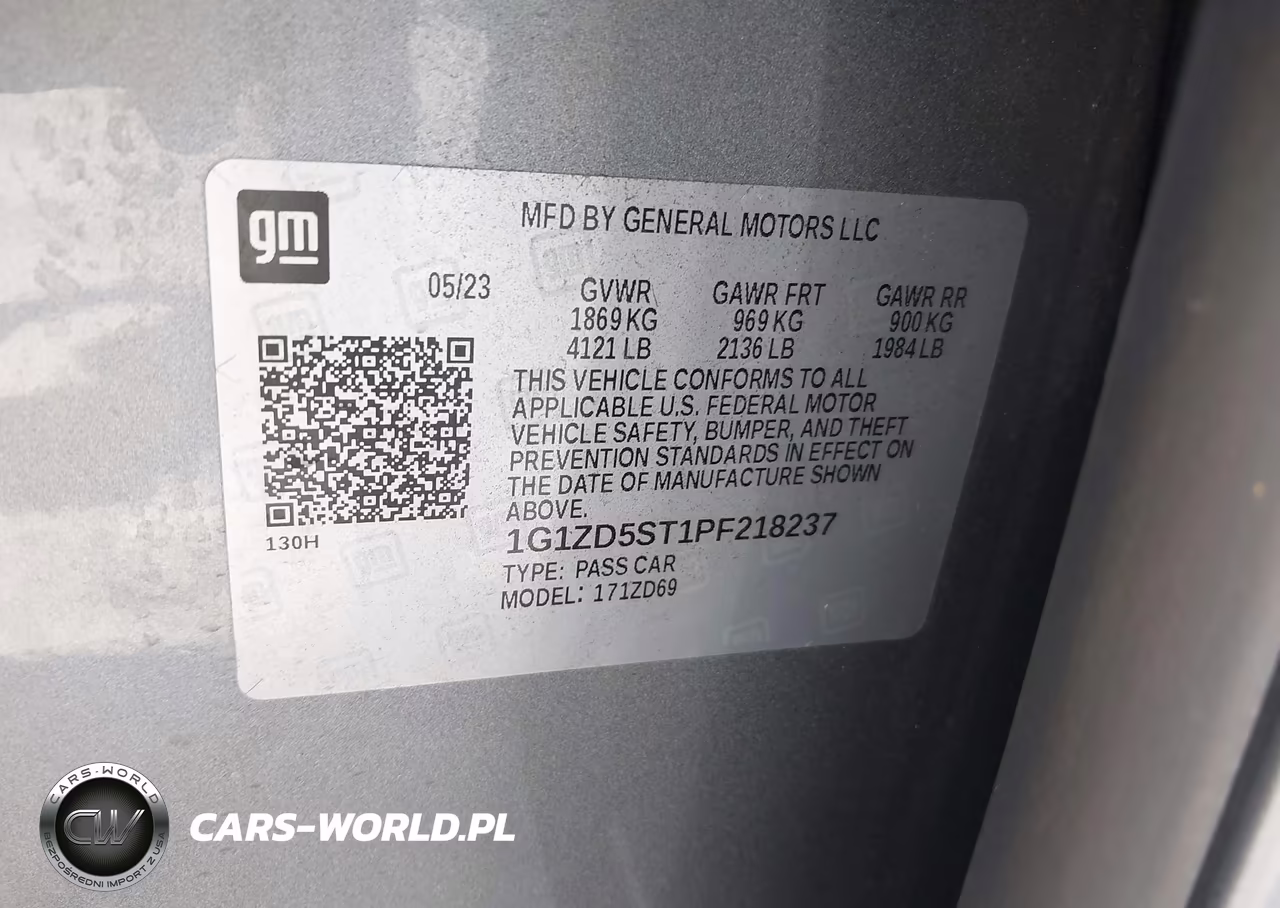 2023 Chevrolet Malibu Fwd 1Lt VIN:1G1ZD5ST1PF218237 - 9