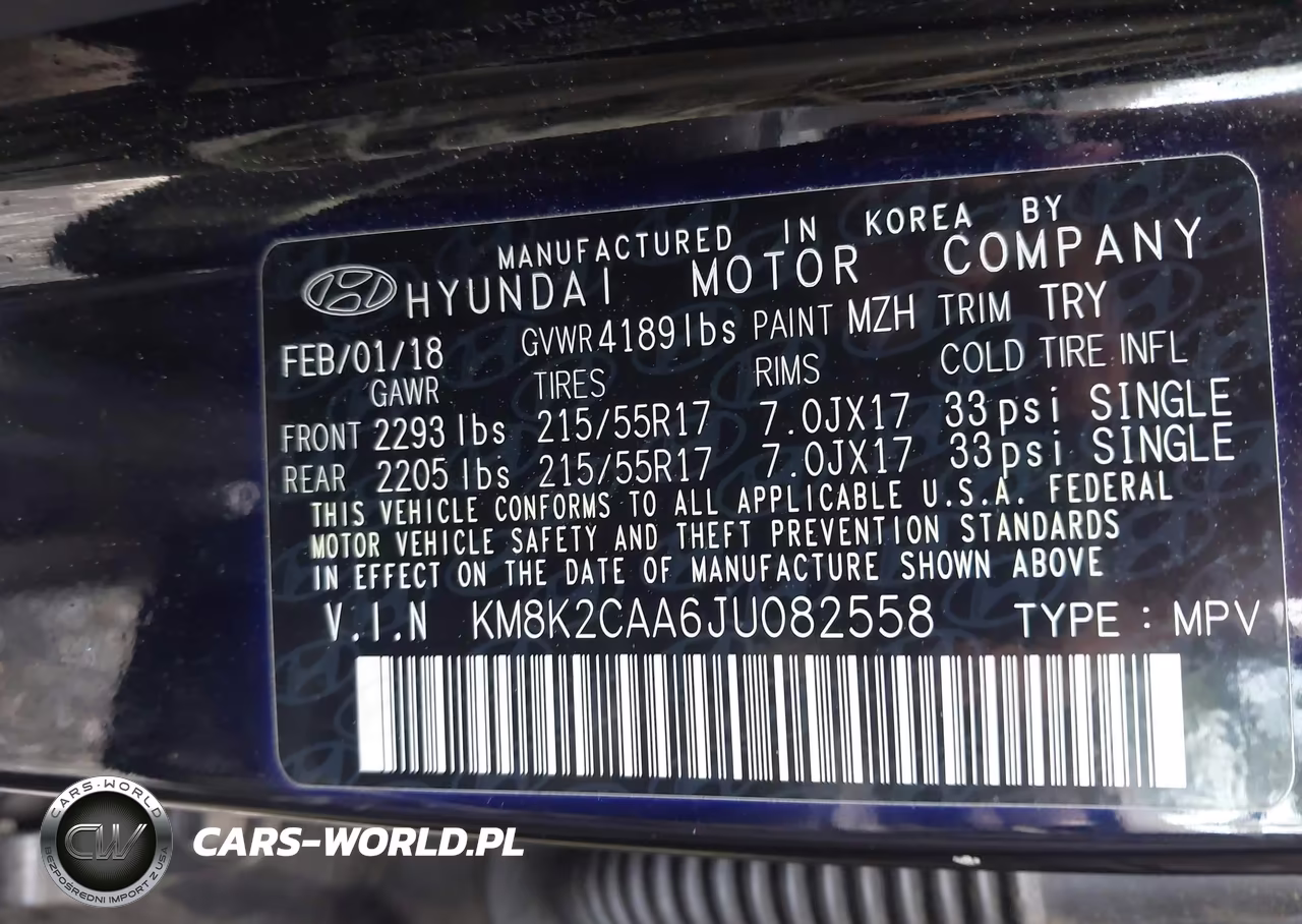 2018 Hyundai Kona Sel VIN:KM8K2CAA6JU082558 - 9