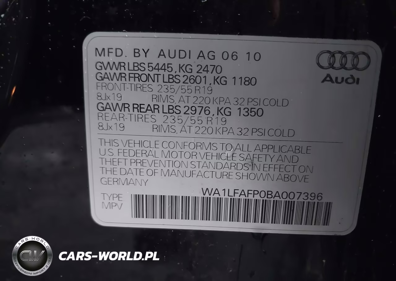 2011 Audi Q5 2.0T Premium VIN:WA1LFAFP0BA007396 - 9