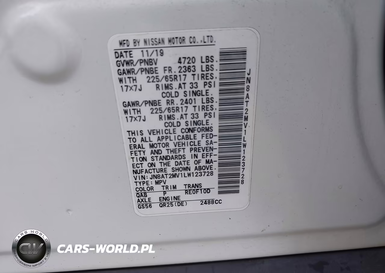 2020 Nissan Rogue Sv Intelligent Awd VIN:JN8AT2MV1LW123728 - 9
