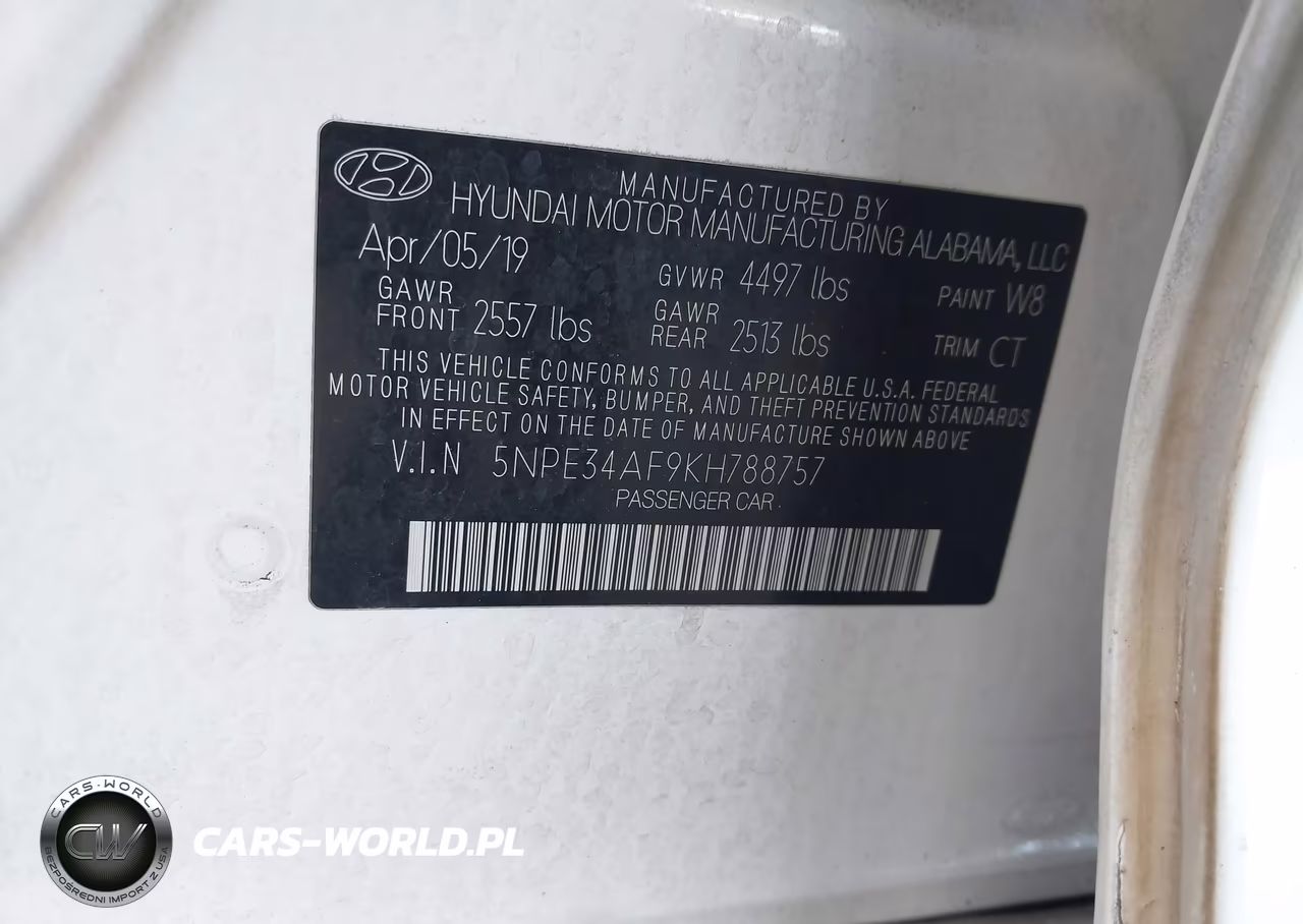 2019 Hyundai Sonata Limited-Sel-Sport VIN:5NPE34AF9KH788757 - 9