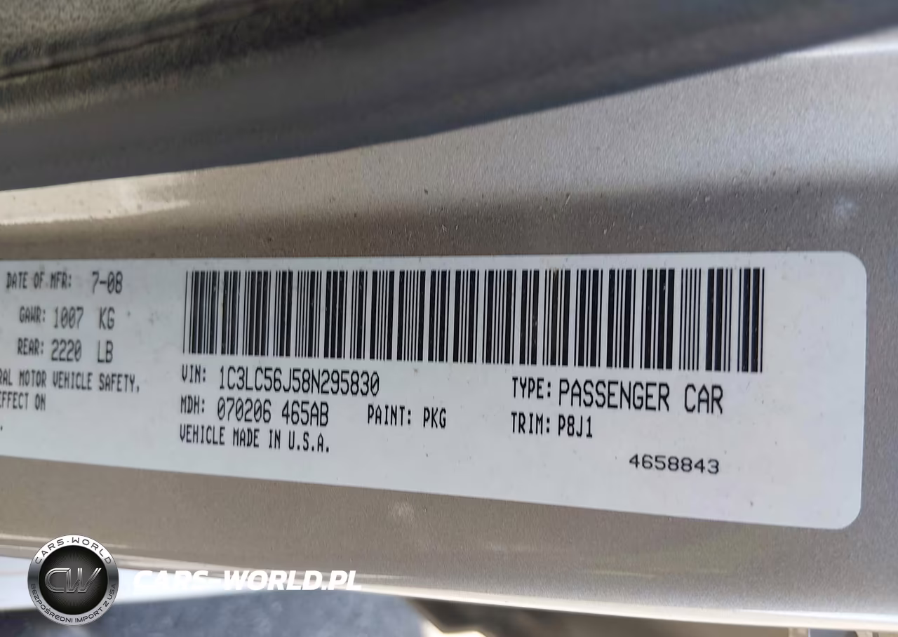 2008 Chrysler Sebring Touring VIN:1C3LC56J58N295830 - 9