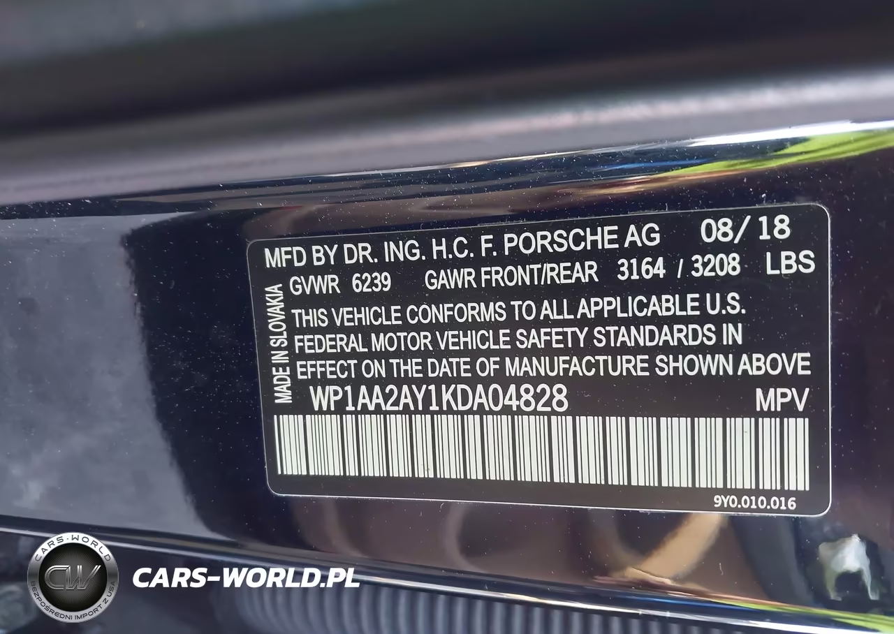 2019 Porsche Cayenne VIN:WP1AA2AY1KDA04828 - 9