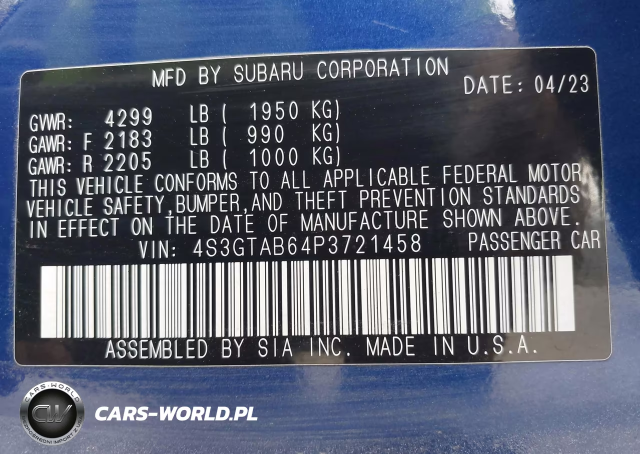 2023 Subaru Impreza Base 5-Door VIN:4S3GTAB64P3721458 - 9