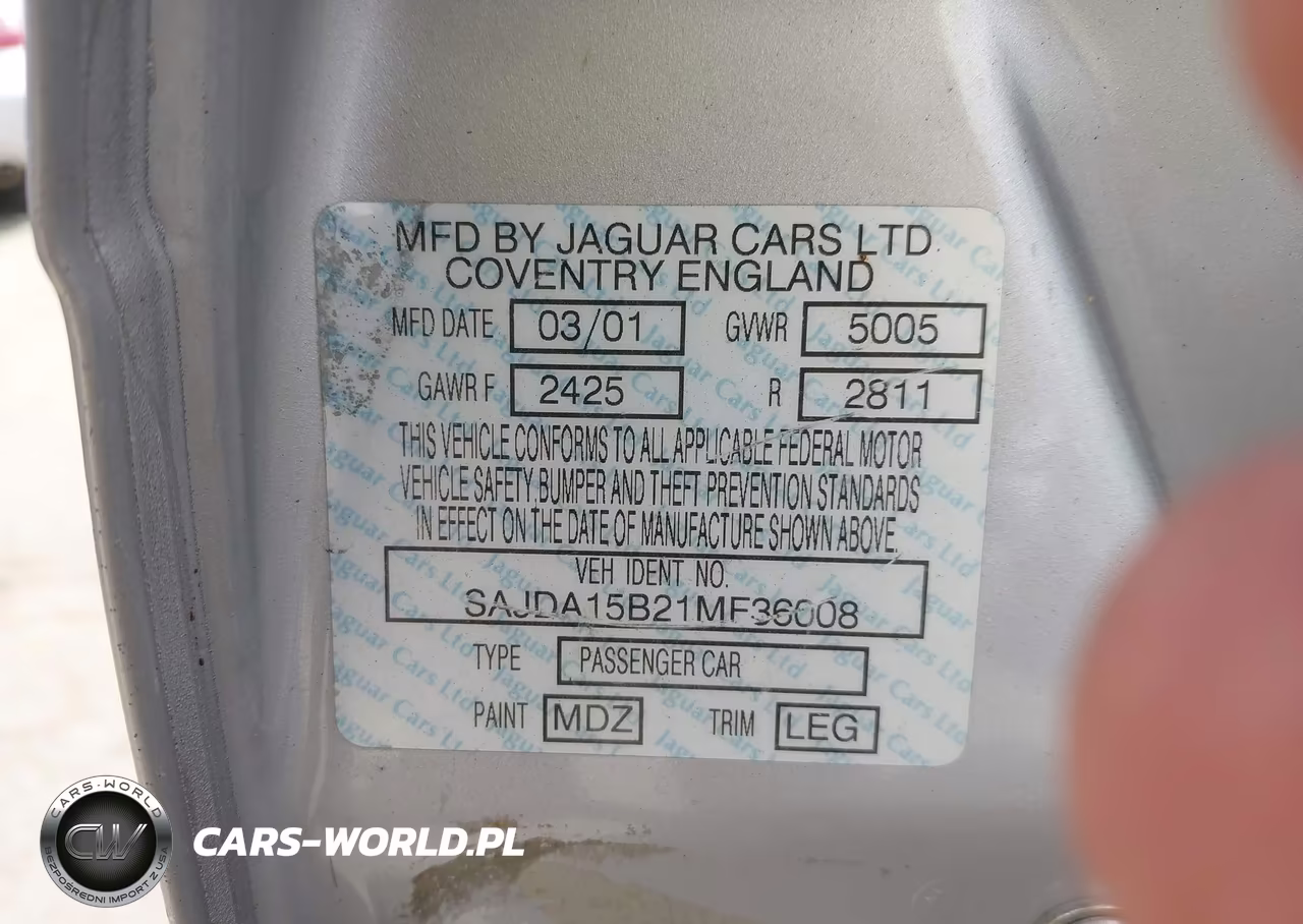 2001 Jaguar Xjr VIN:SAJDA15B21MF36008 - 9