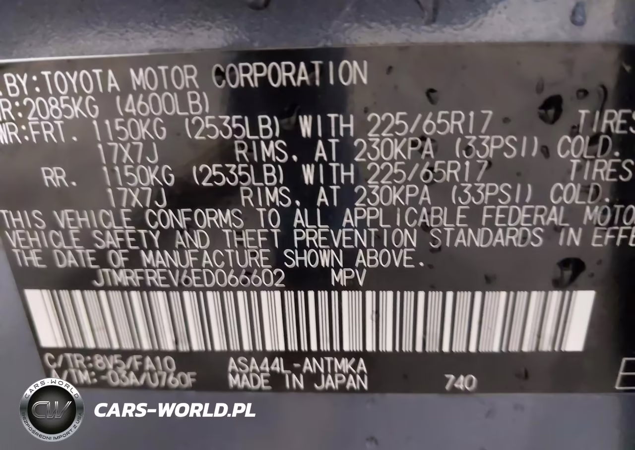 2014 Toyota Rav4 Xle VIN:JTMRFREV6ED066602 - 9