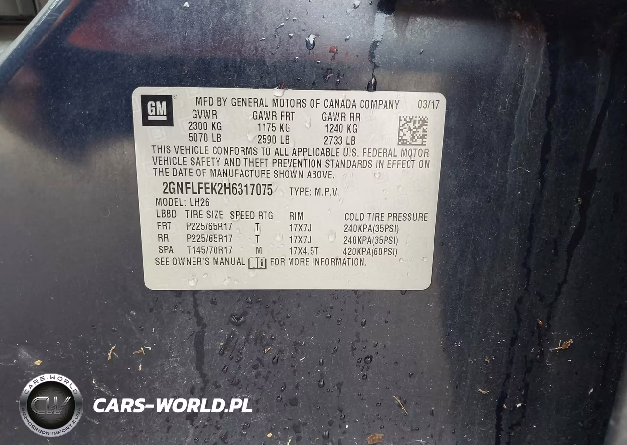 2017 Chevrolet Equinox Lt VIN:2GNFLFEK2H6317075 - 9