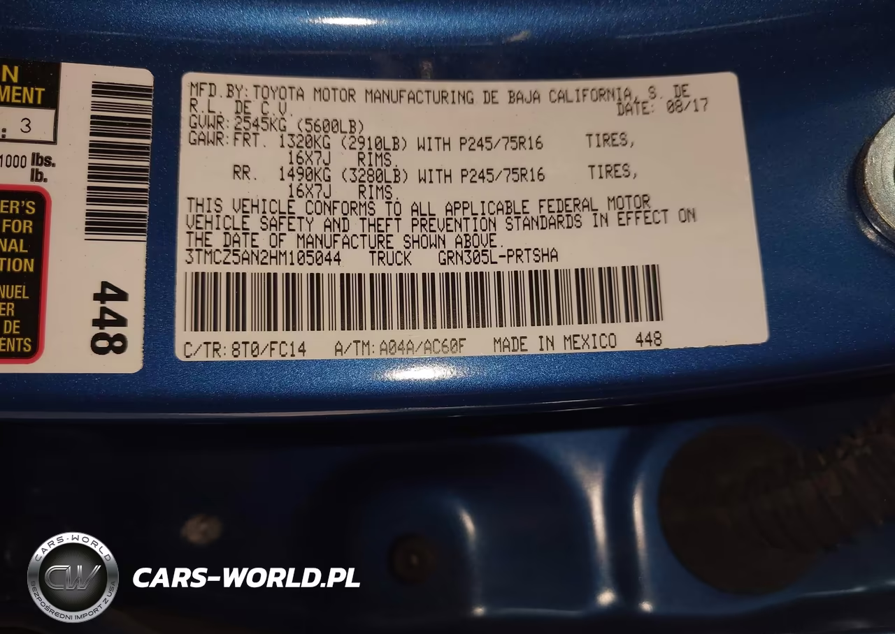 2017 Toyota Tacoma Sr5 V6 VIN:3TMCZ5AN2HM105044 - 9