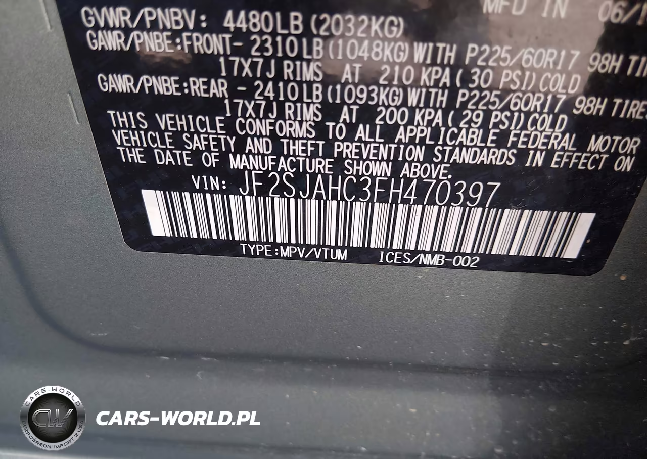 2015 Subaru Forester 2.5I Limited VIN:JF2SJAHC3FH470397 - 9