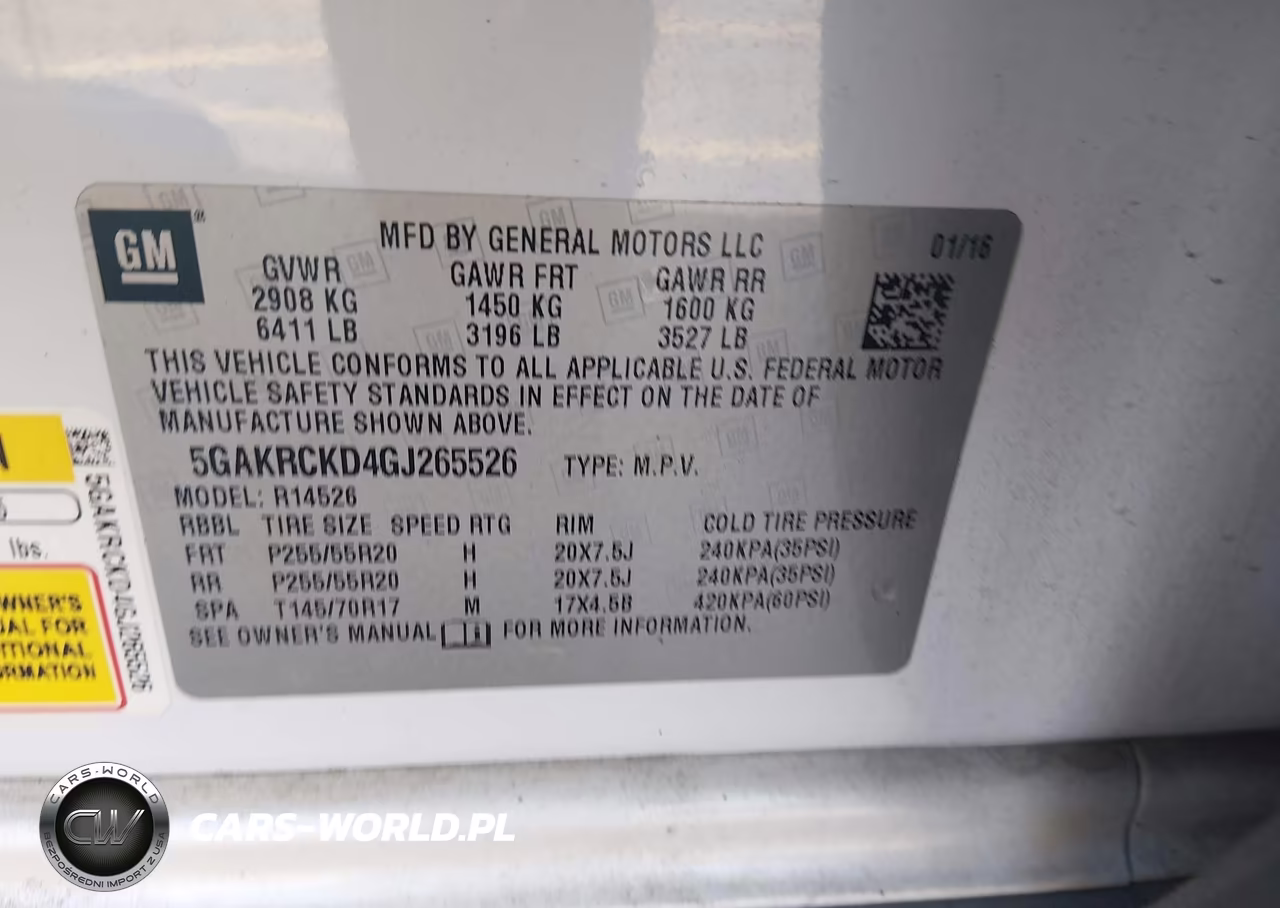 2016 Buick Enclave Premium VIN:5GAKRCKD4GJ265526 - 9