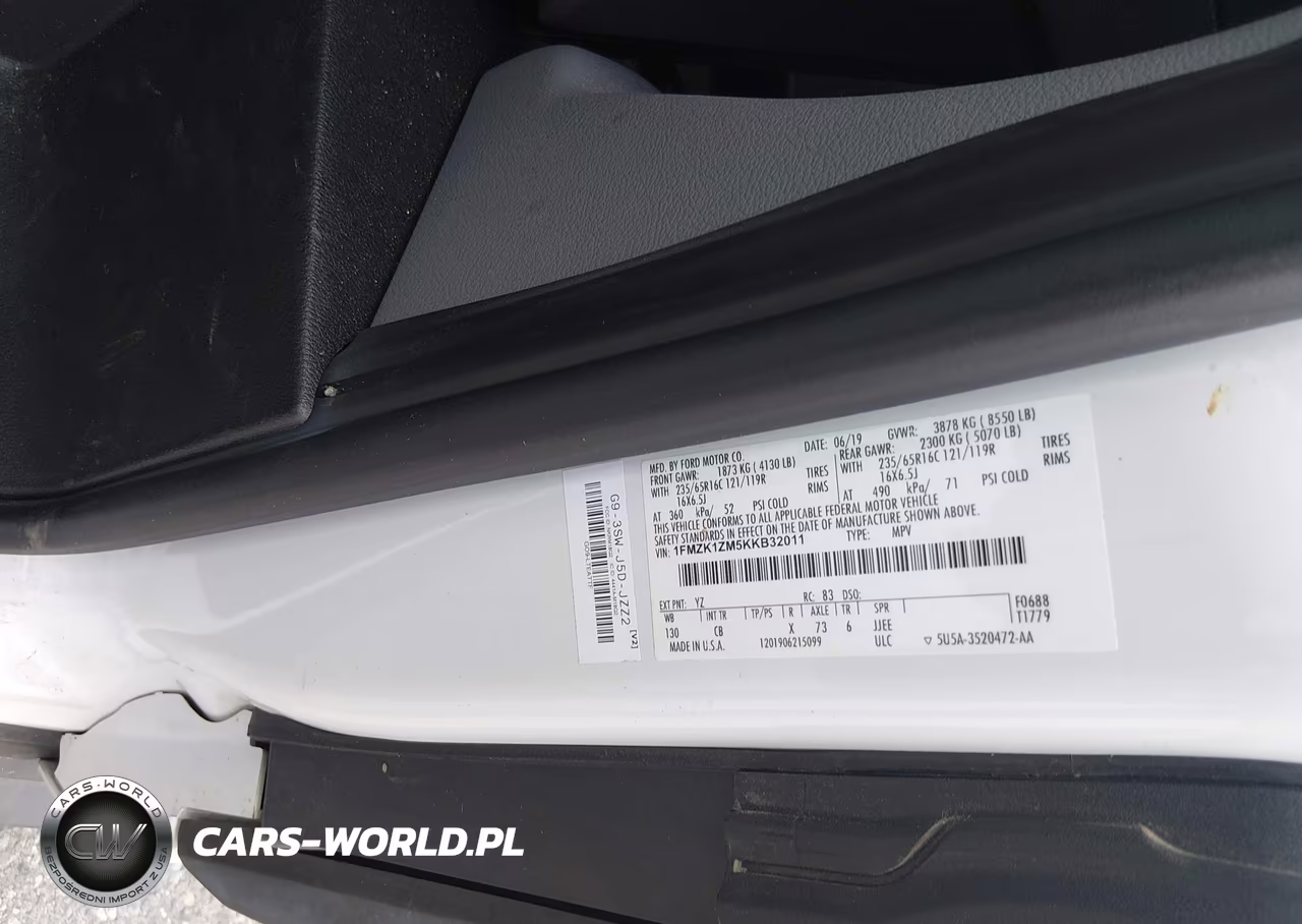 2019 Ford Transit-150 Xl VIN:1FMZK1ZM5KKB32011 - 9