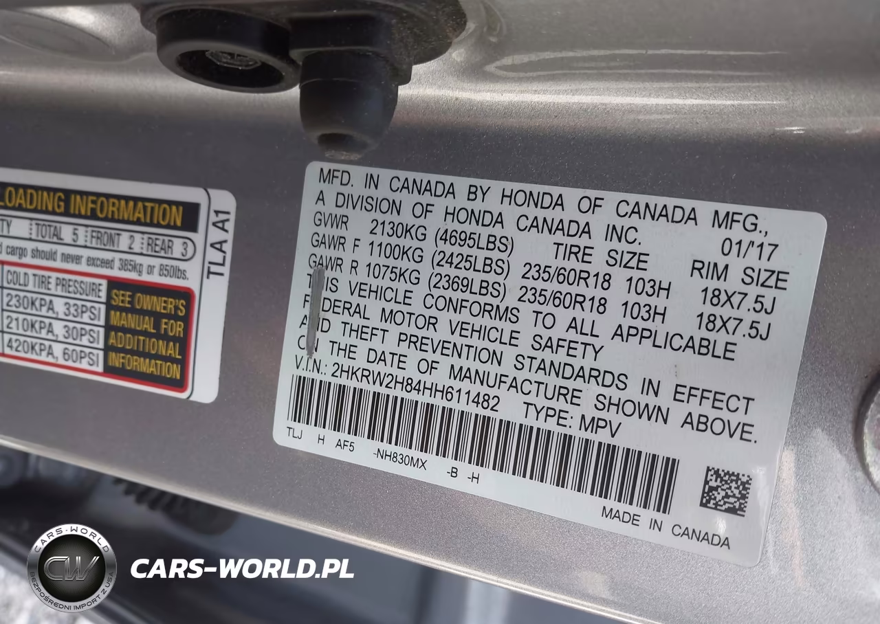 2017 Honda Cr-V Ex-L-Ex-L Navi VIN:2HKRW2H84HH611482 - 9