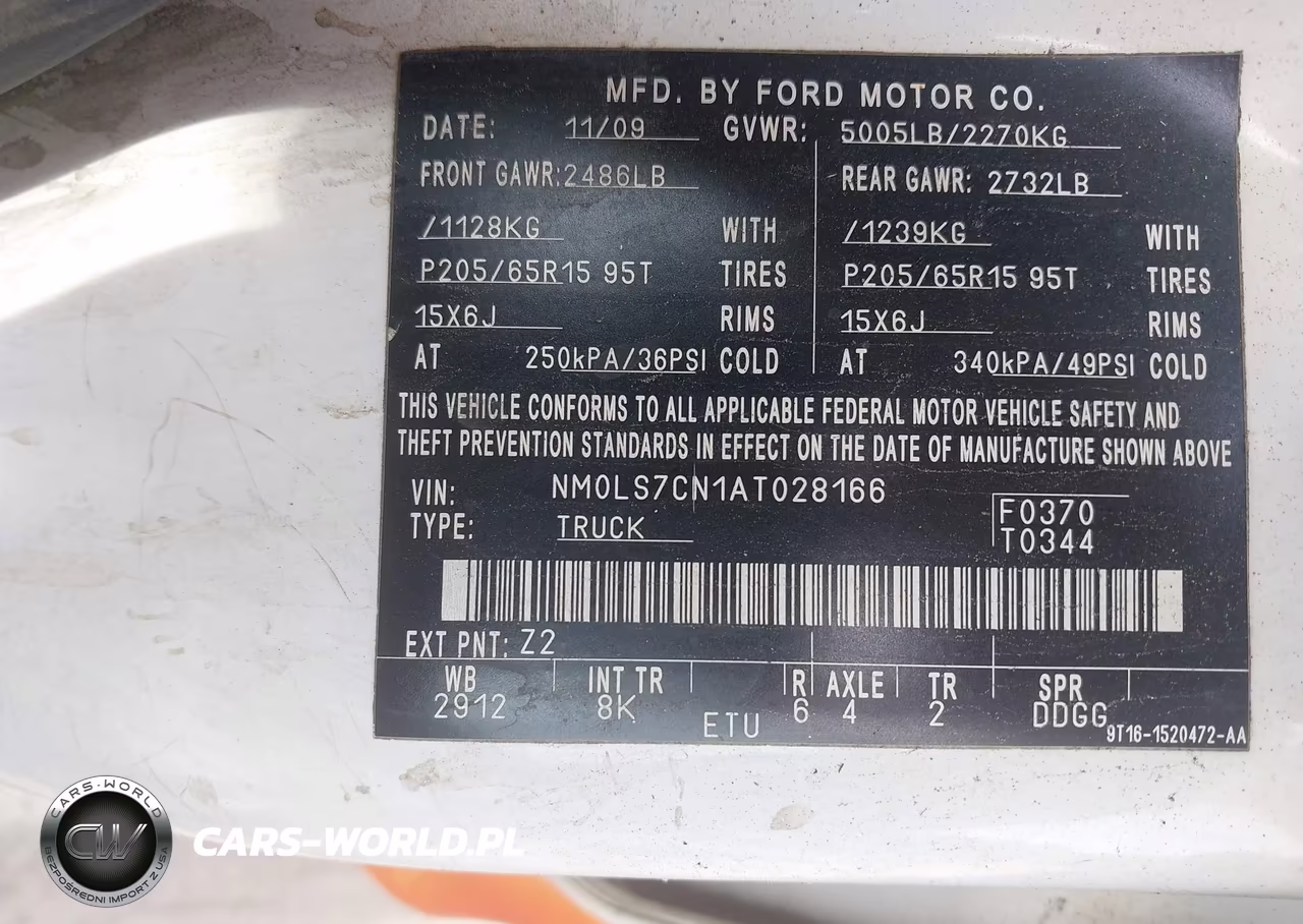 2010 Ford Transit Connect Xl VIN:NM0LS7CN1AT028166 - 9