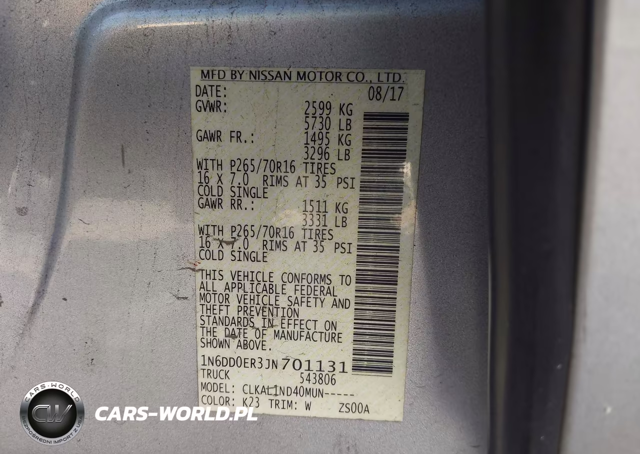 2018 Nissan Frontier S VIN:1N6DD0ER3JN701131 - 9