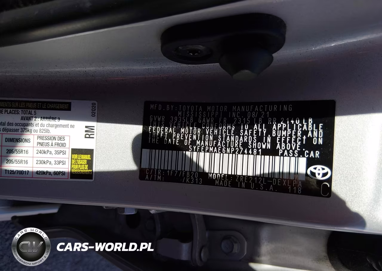 2022 Toyota Corolla Le VIN:5YFEPMAE6NP274481 - 9