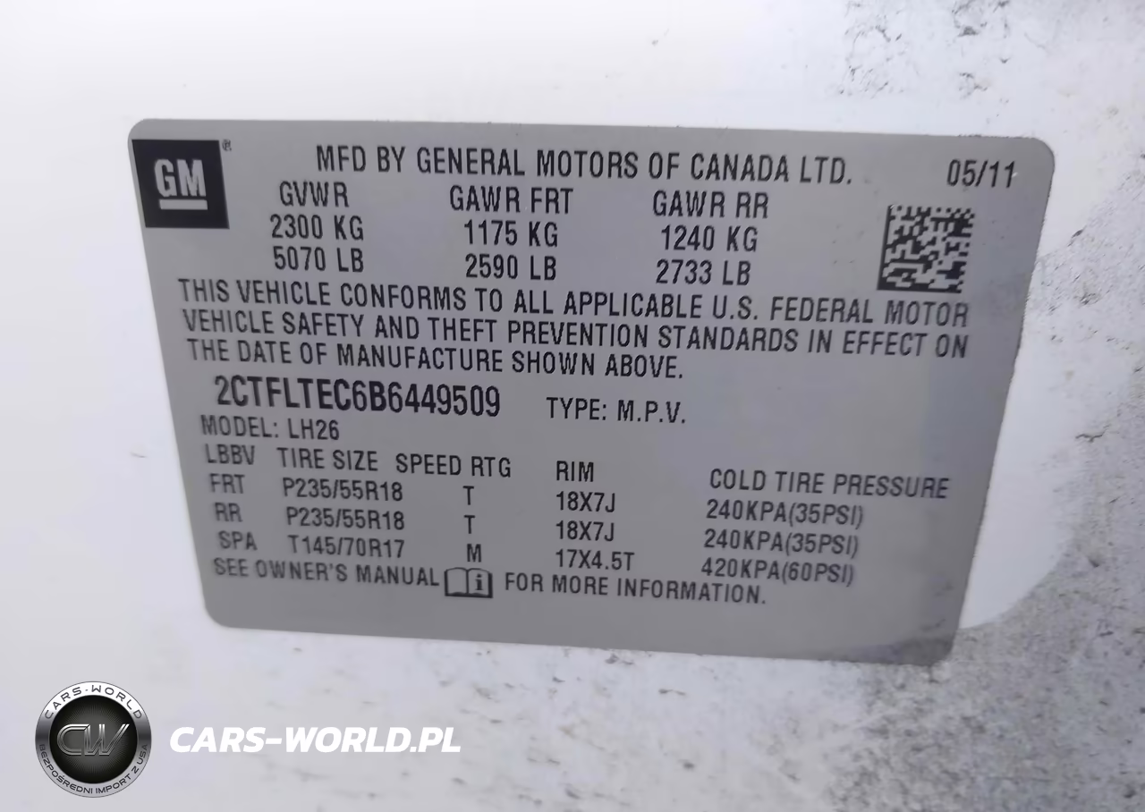 2011 GMC Terrain Sle-2 VIN:2CTFLTEC6B6449509 - 9