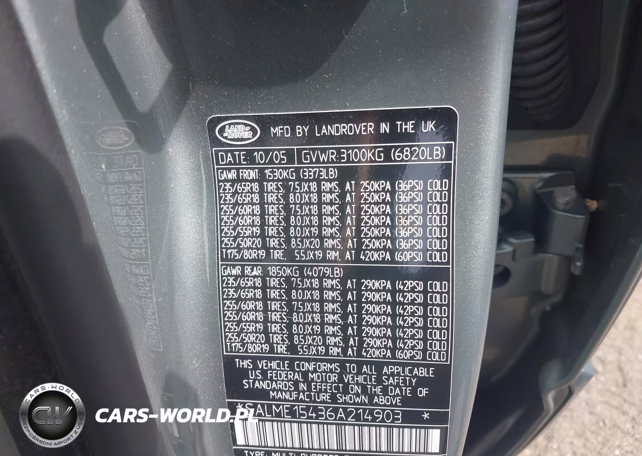 2006 Land Rover Range Rover Hse VIN:SALME15436A214903 - 9