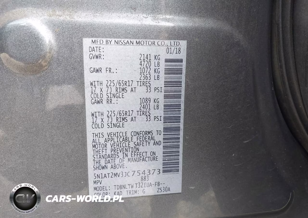 2018 Nissan Rogue Sv VIN:5N1AT2MV3JC754373 - 9