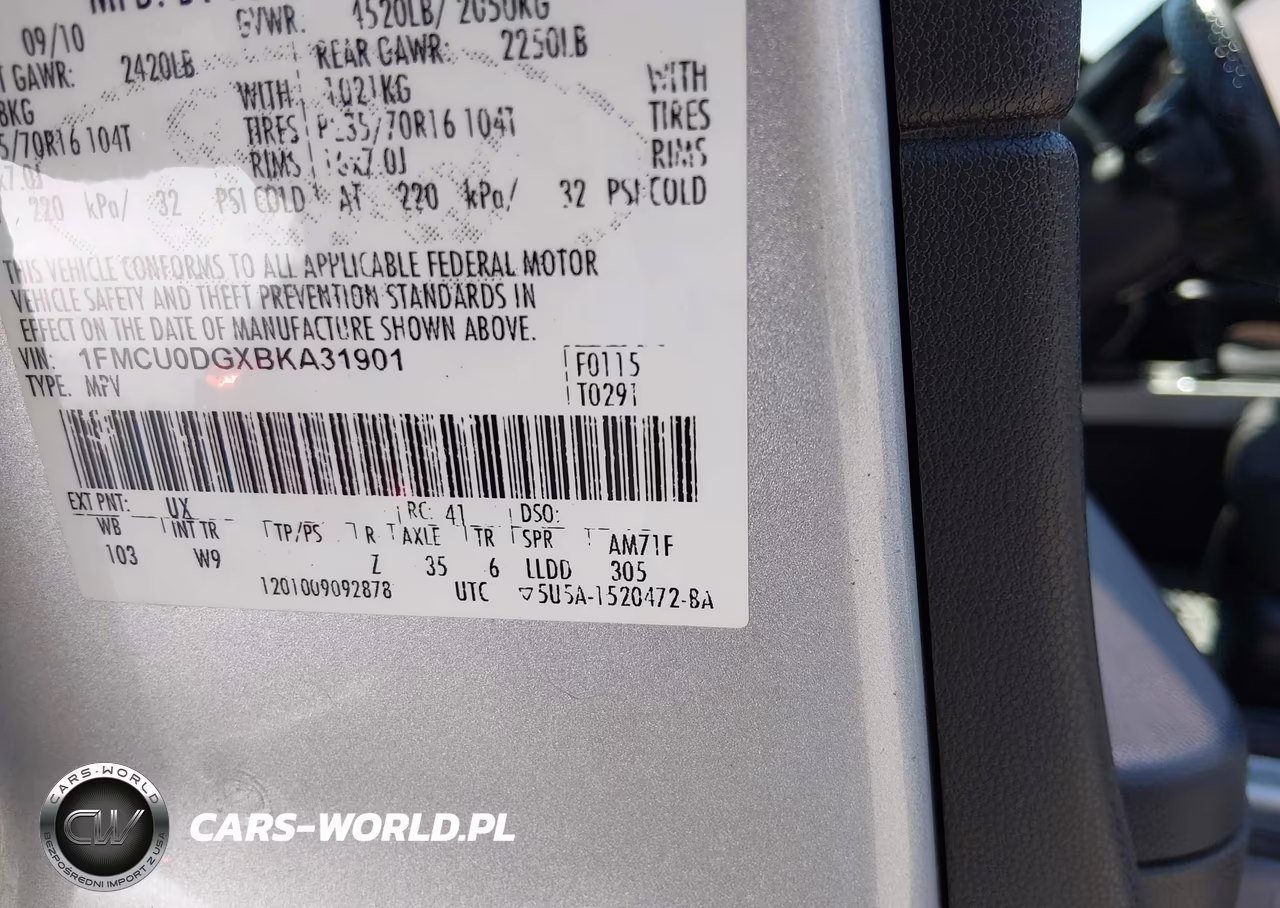 2011 Ford Escape Xlt VIN:1FMCU0DGXBKA31901 - 9