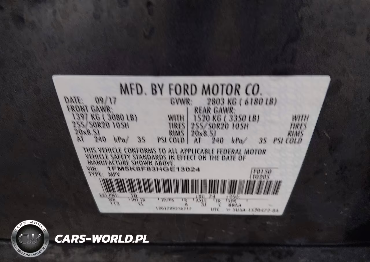 2017 Ford Explorer Limited VIN:1FM5K8F83HGE13024 - 9