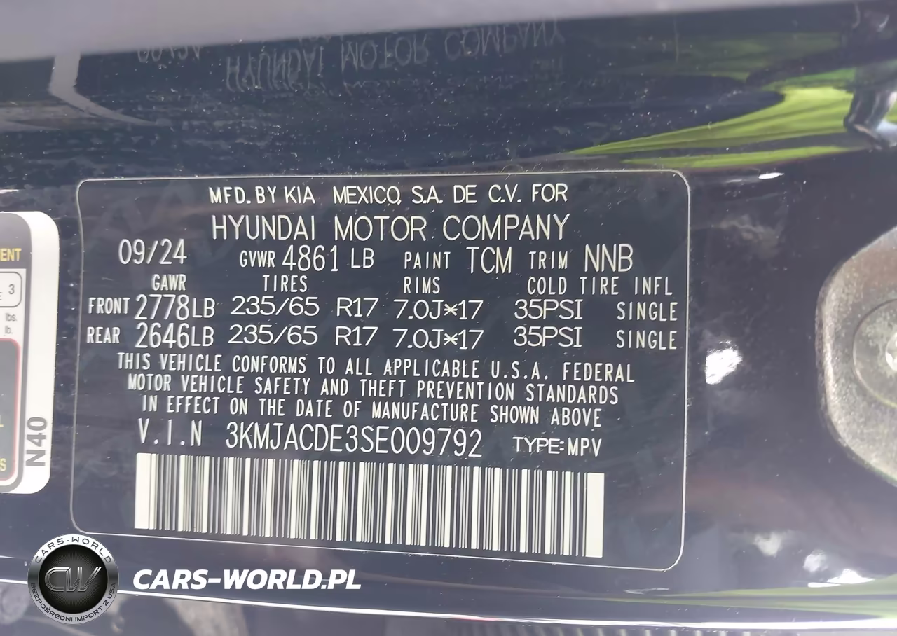 2025 Hyundai Tucson Se VIN:3KMJACDE3SE009792 - 9