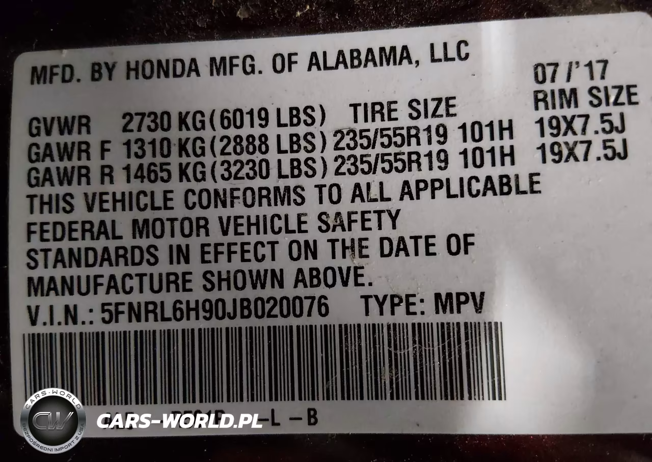 2018 Honda Odyssey Elite VIN:5FNRL6H90JB020076 - 9