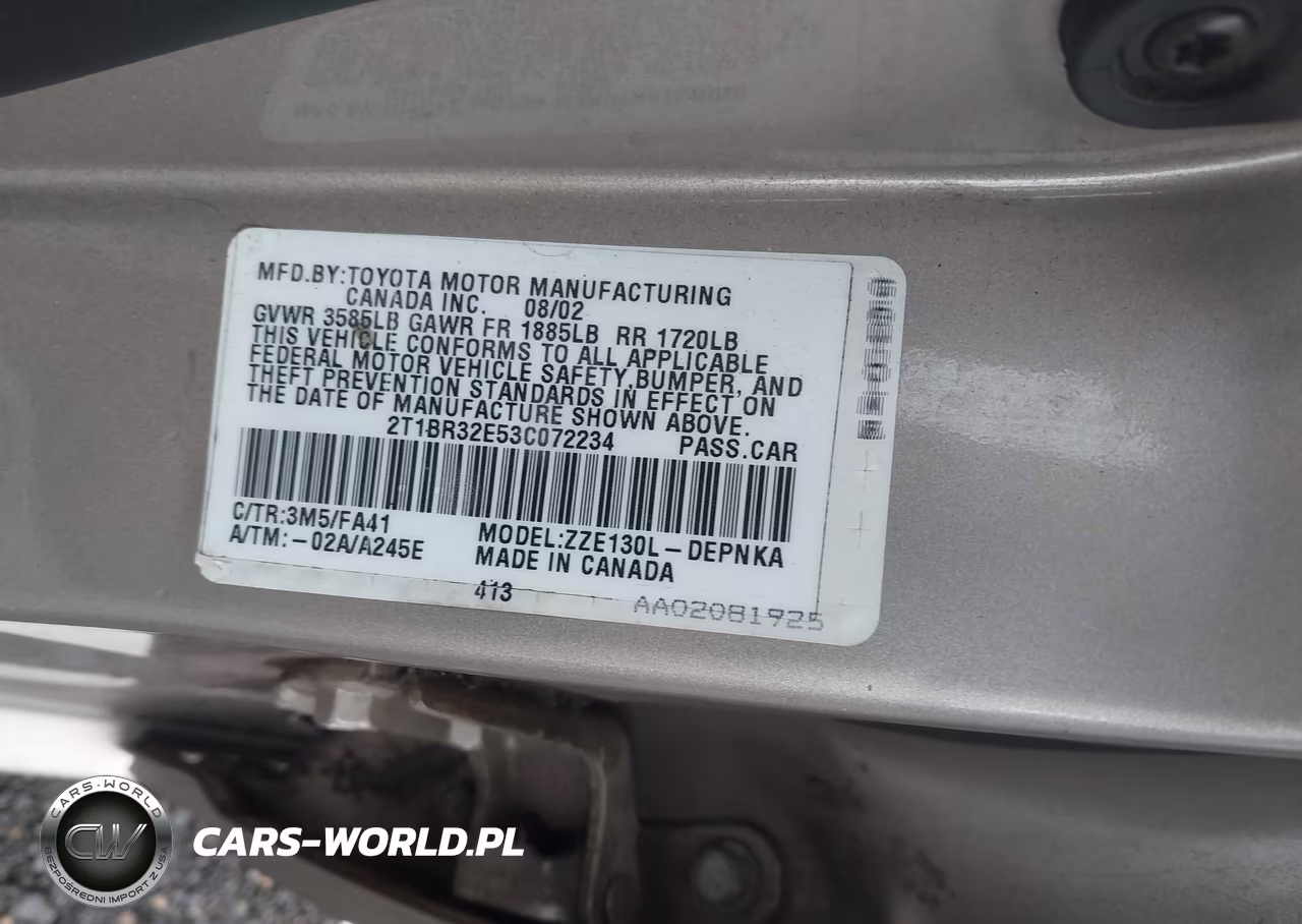 2003 Toyota Corolla Le VIN:2T1BR32E53C072234 - 9